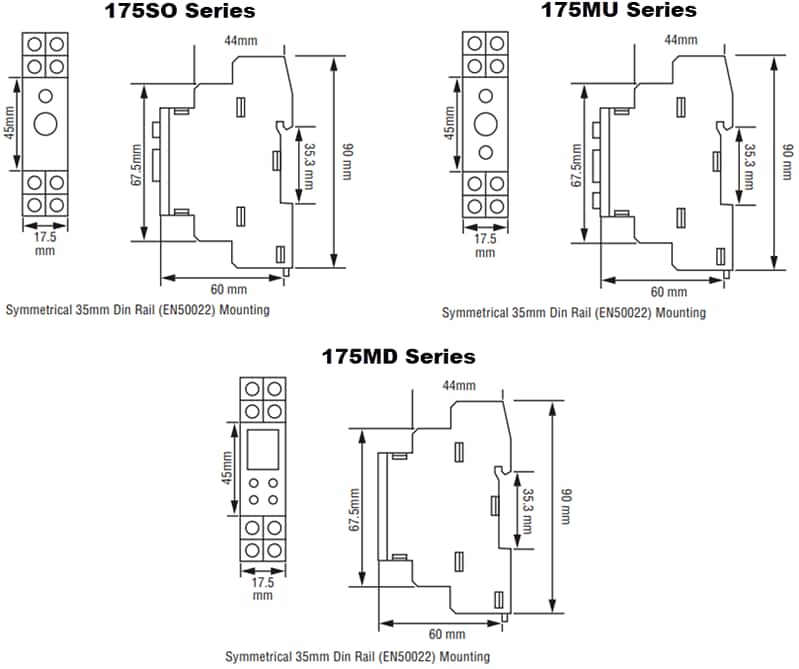 ATC Automatic Timing & Controls 175 Series DIN-Rail Timers